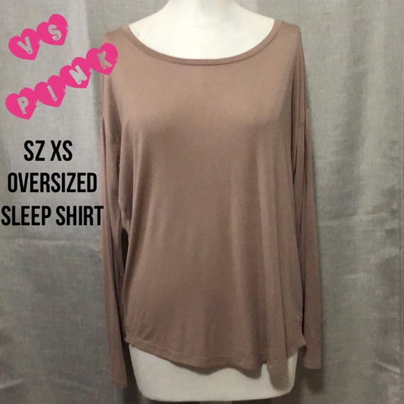 VS PINK-Oversized SleepShirt-XS-Dusty Mauve-CrewNeck-Soft Modal-EUC - Picture 14 of 14